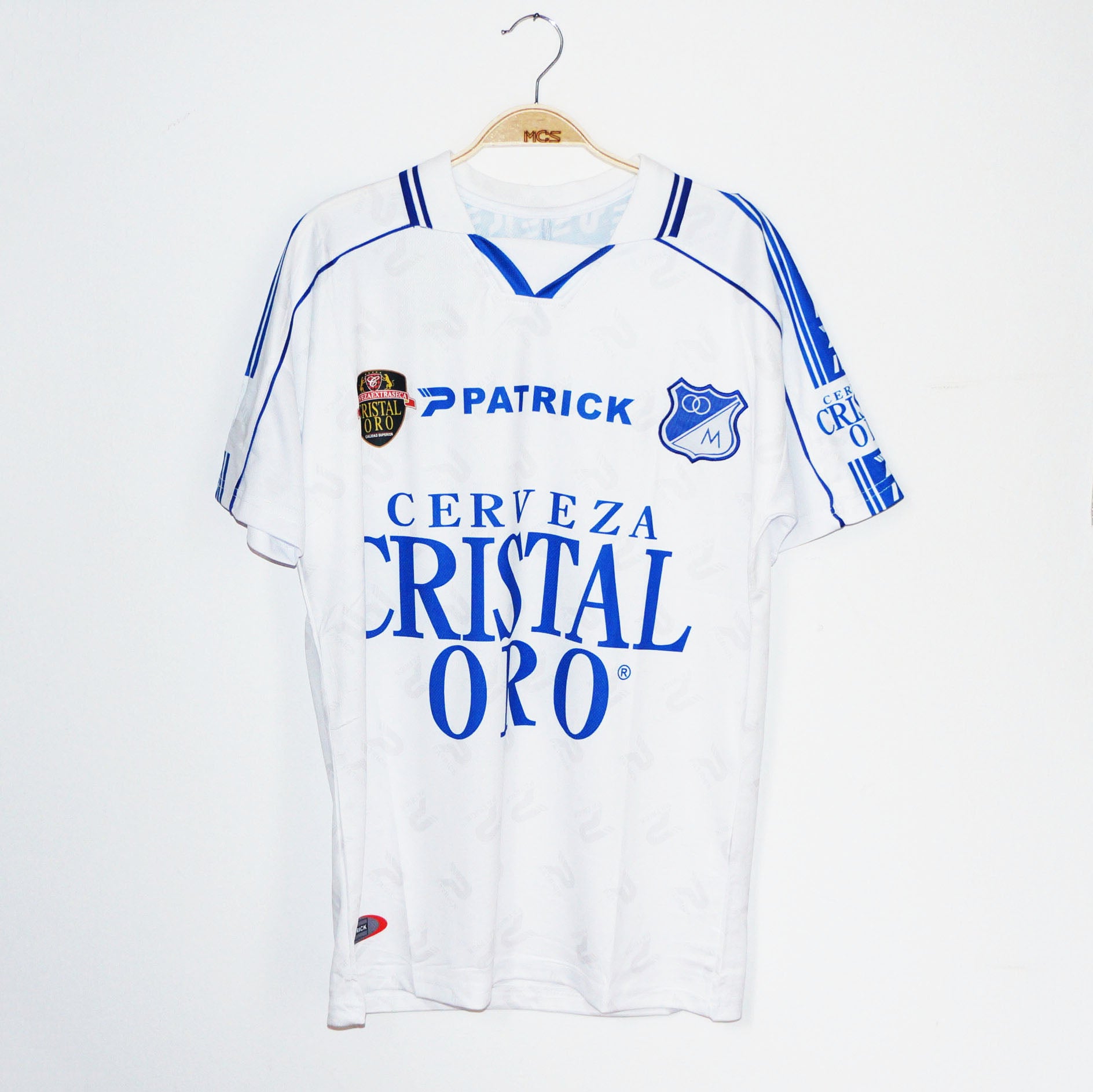 Camiseta Millonarios Cristal Oro Blanca